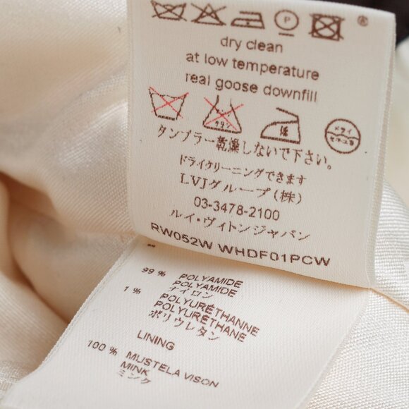 Louis Vuitton Cream Mink-Hood Belted Down Jacket - Picture 14 of 16